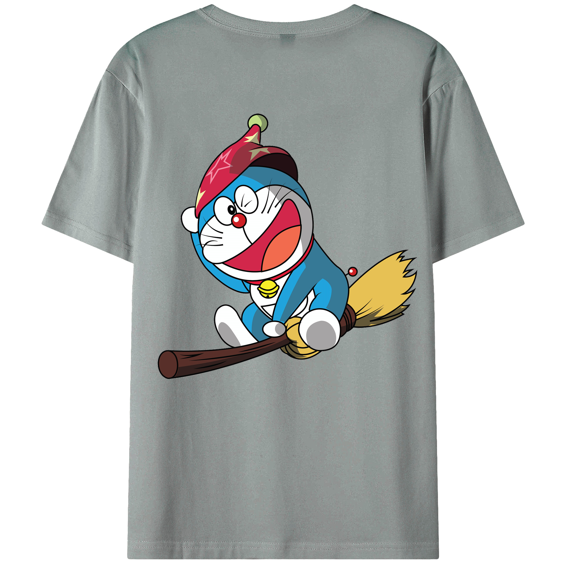 （画像用） ドラえもん Doraemon 綿100％ メンズ半袖Tシャツ（バックプリント） 通気性